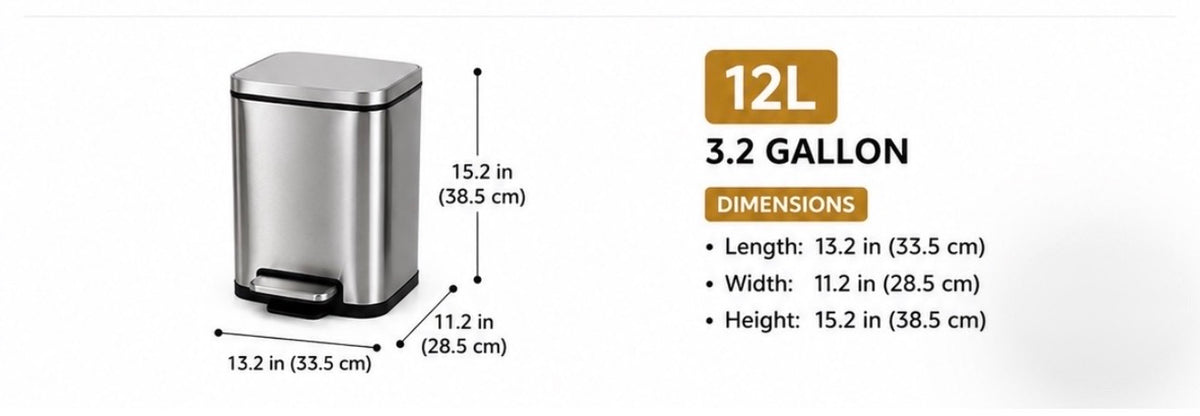 Stainless Steel Step Trash Can