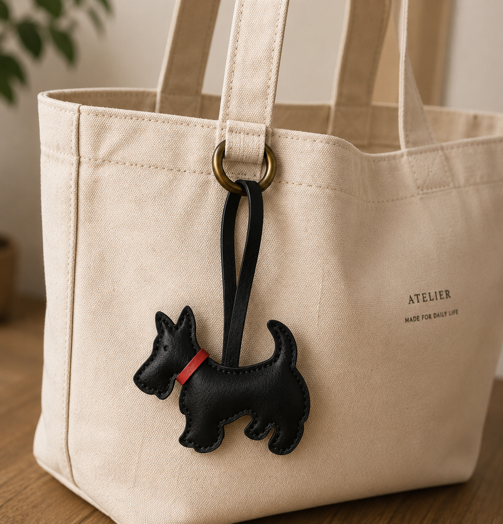 Adorable Scottie Dog Bag Charm.  🖤🐶