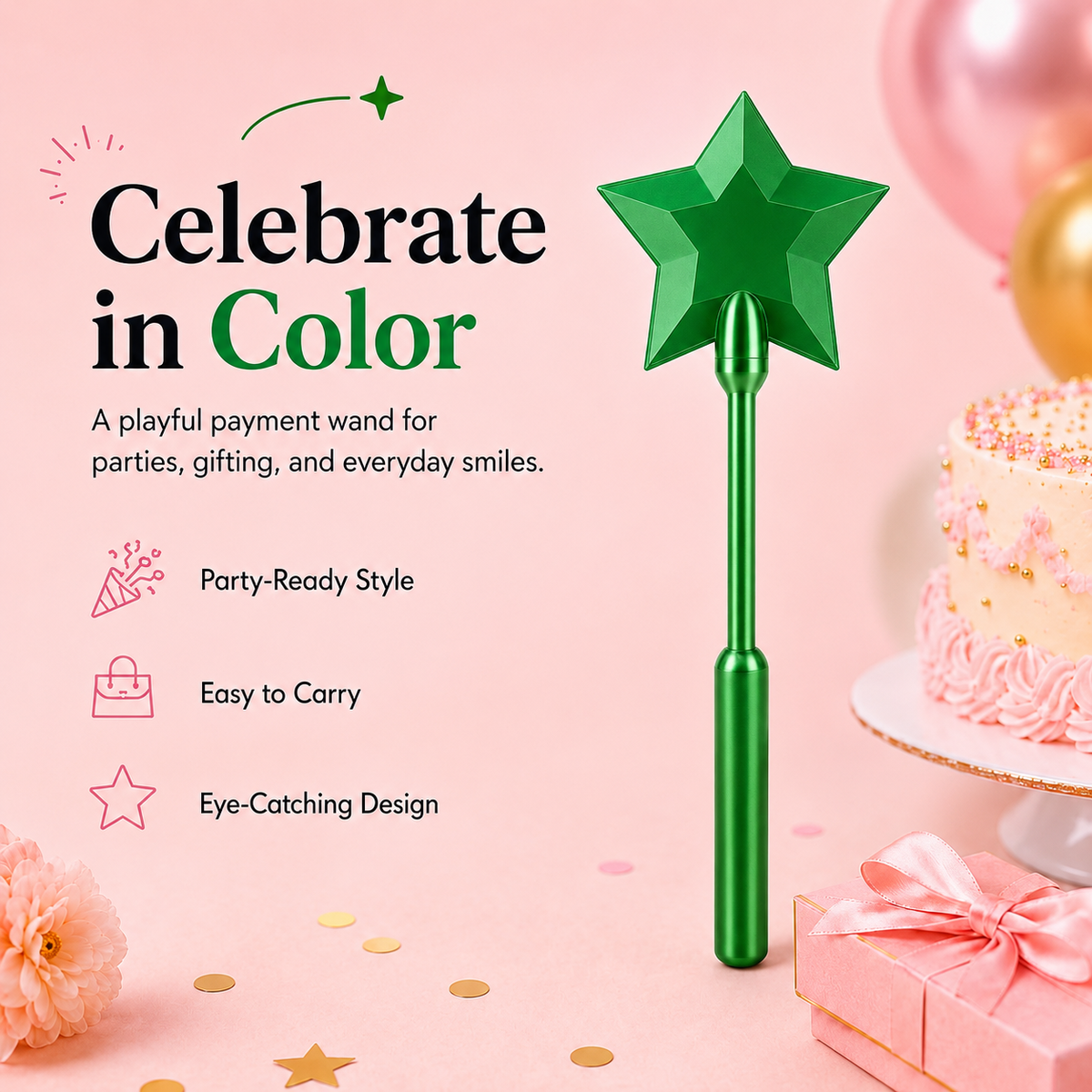 MAGIC STAR WAND - FUN, CUTE & UNIQUE