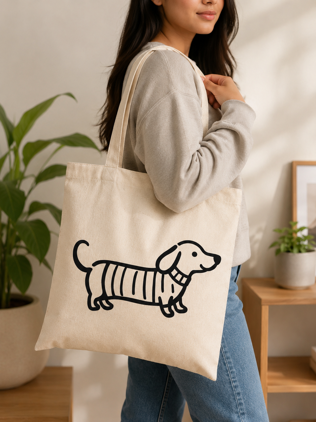 TOTE BAG - DACHSHUND TOTE BAG