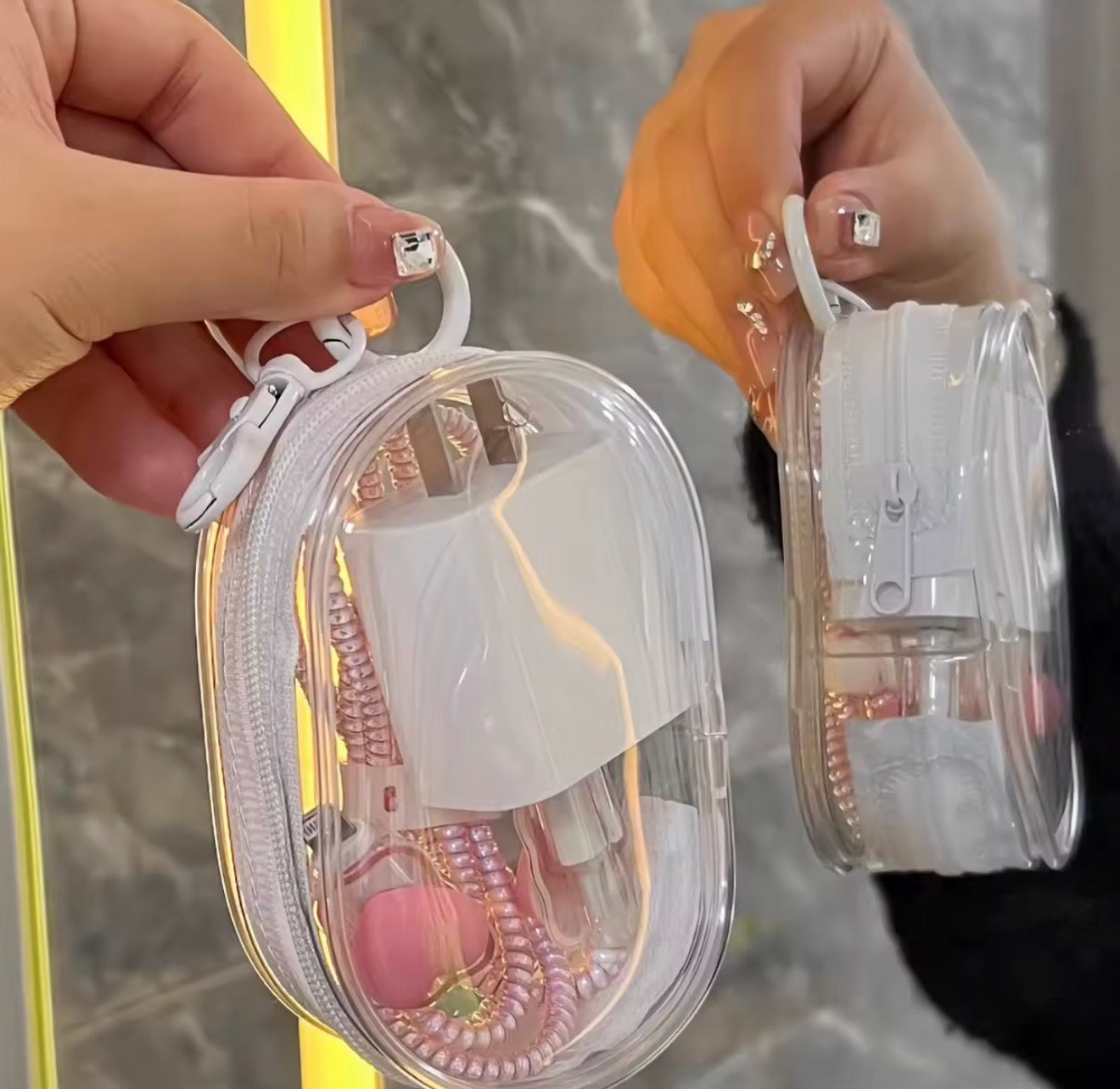 ✨ Mini Clear Travel Organizer Case ✨