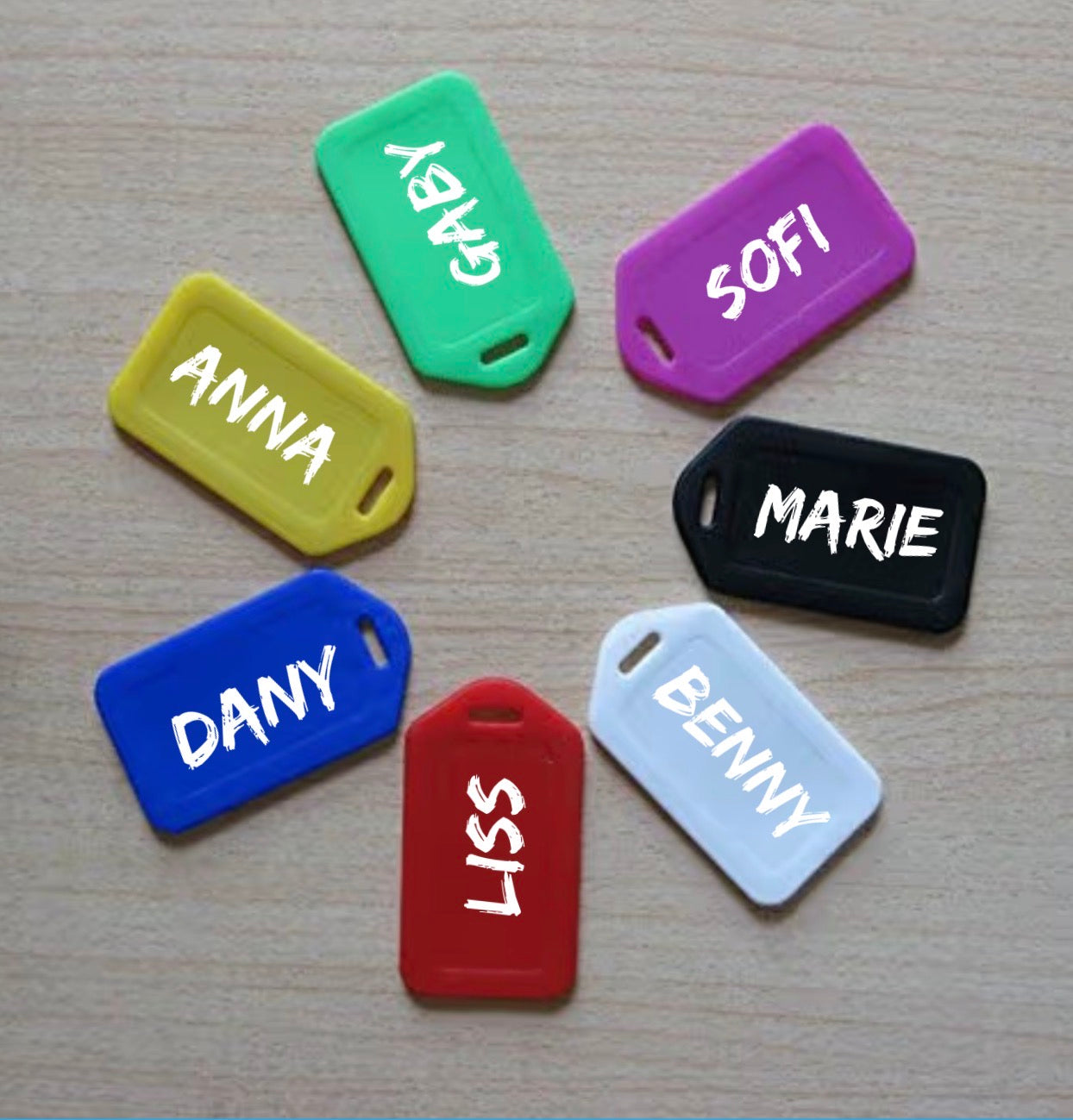 Personalized Luggage Tags – Colorful Travel ID Tags ✈️🎒 (4pcs)