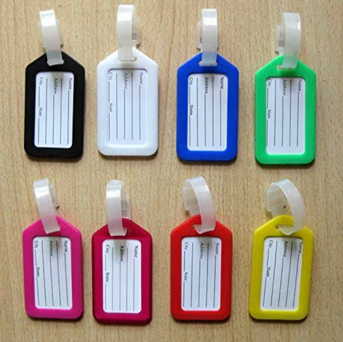 Personalized Luggage Tags – Colorful Travel ID Tags ✈️🎒 (4pcs)