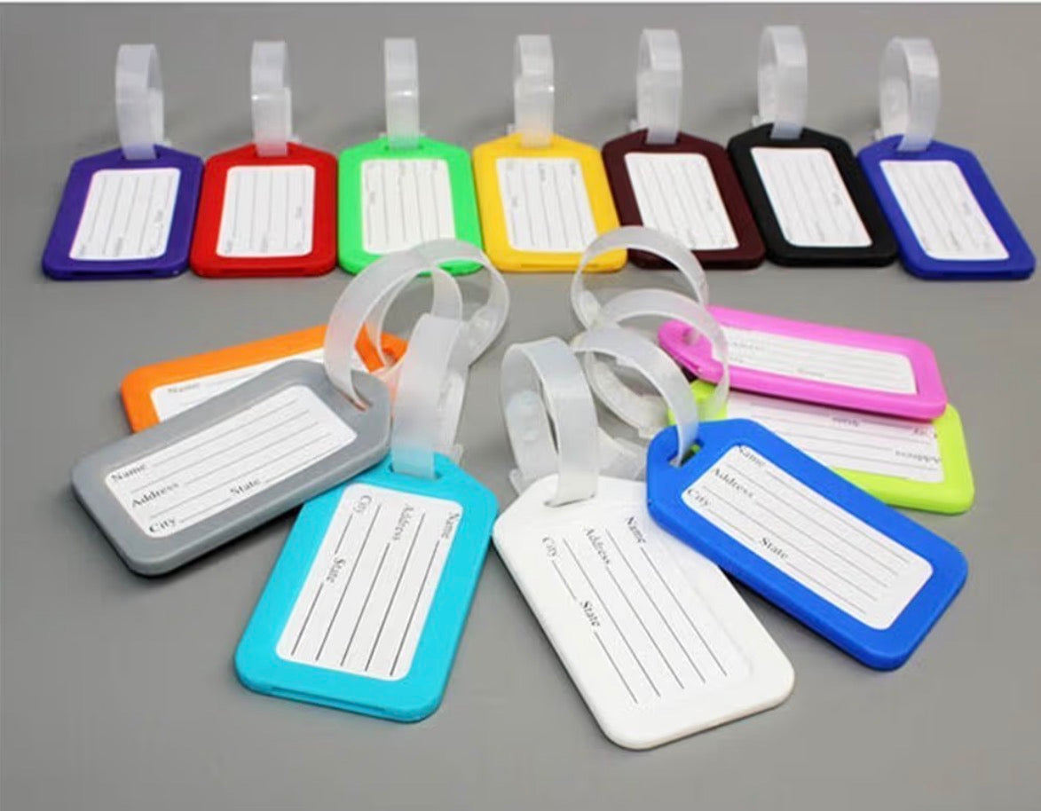 Personalized Luggage Tags – Colorful Travel ID Tags ✈️🎒 (4pcs)