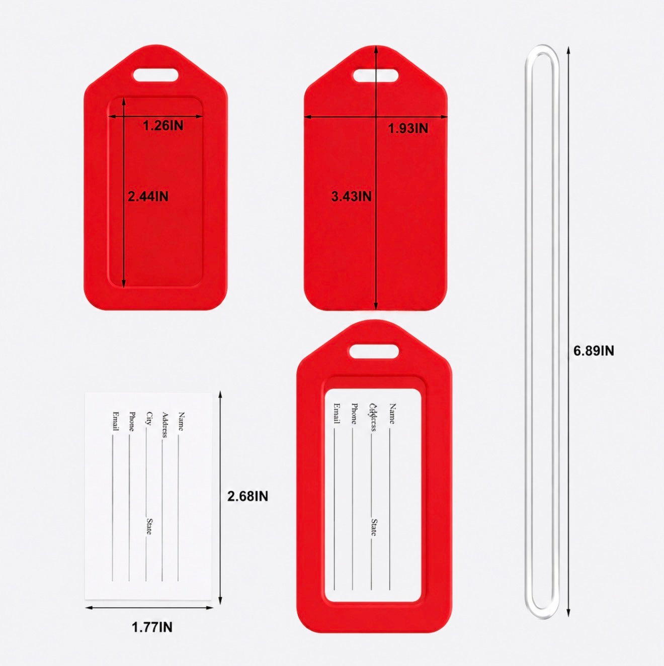 Personalized Luggage Tags – Colorful Travel ID Tags ✈️🎒 (4pcs)