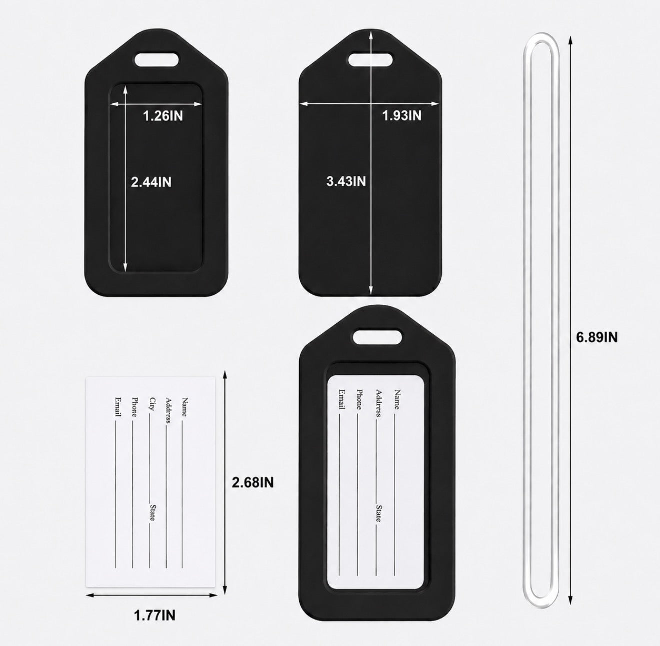 Personalized Luggage Tags – Colorful Travel ID Tags ✈️🎒 (4pcs)