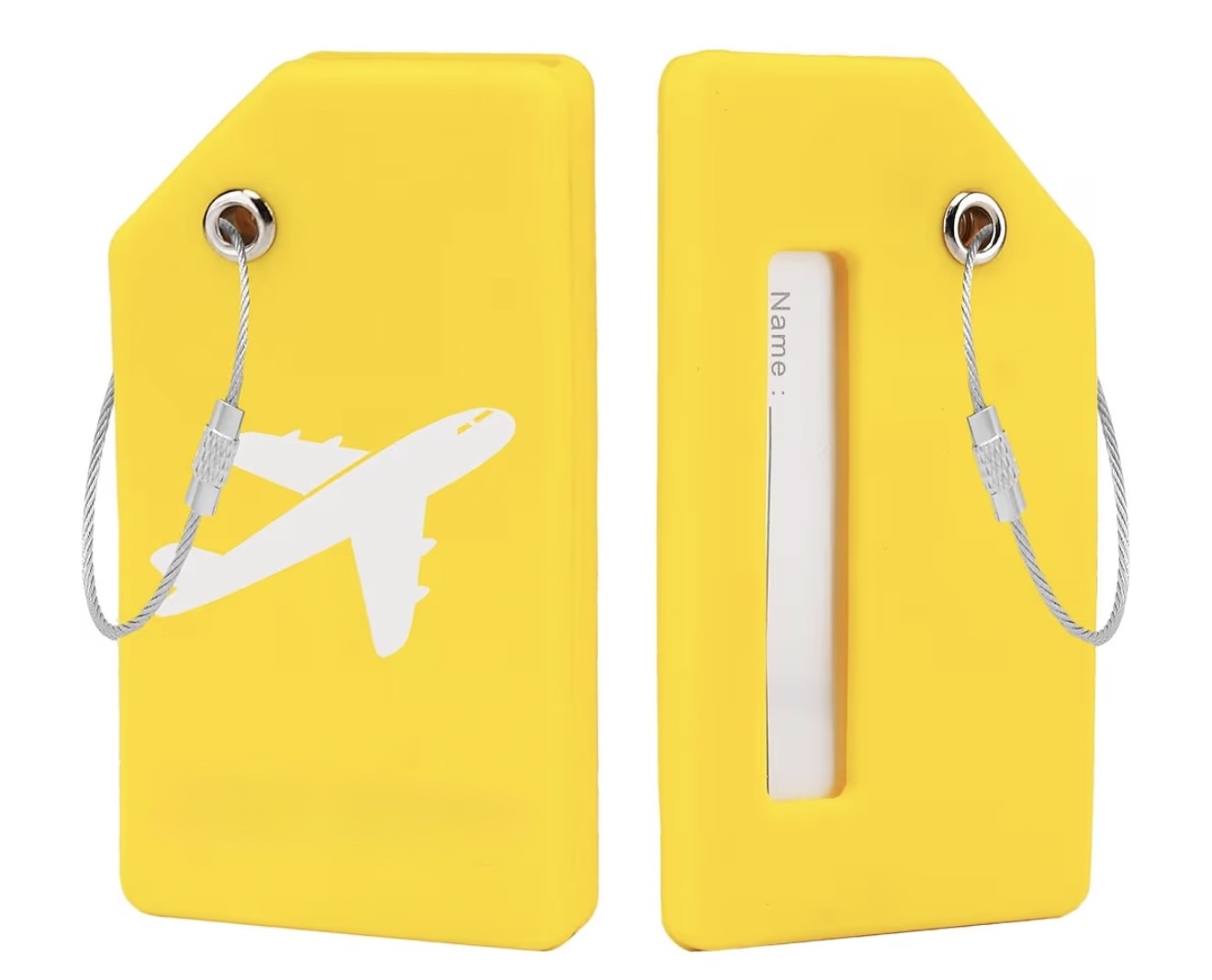 Personalized Luggage Silicone Tags – Durable Travel Tags with Stainless Steel Loop ✈️🧳 (4pcs)