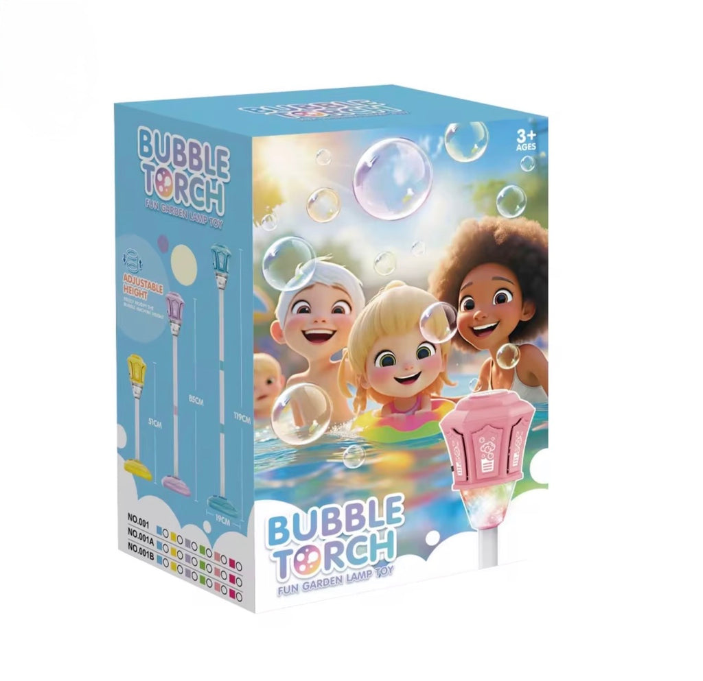 Bubble Machine Lamp with Light, Rechargeable Outdoor Summer Bubbles Toys for Kids & Adults, Bubble Blower and Wand Toy, Birthday Christmas Party Gifts for Toddlers Teens Blue