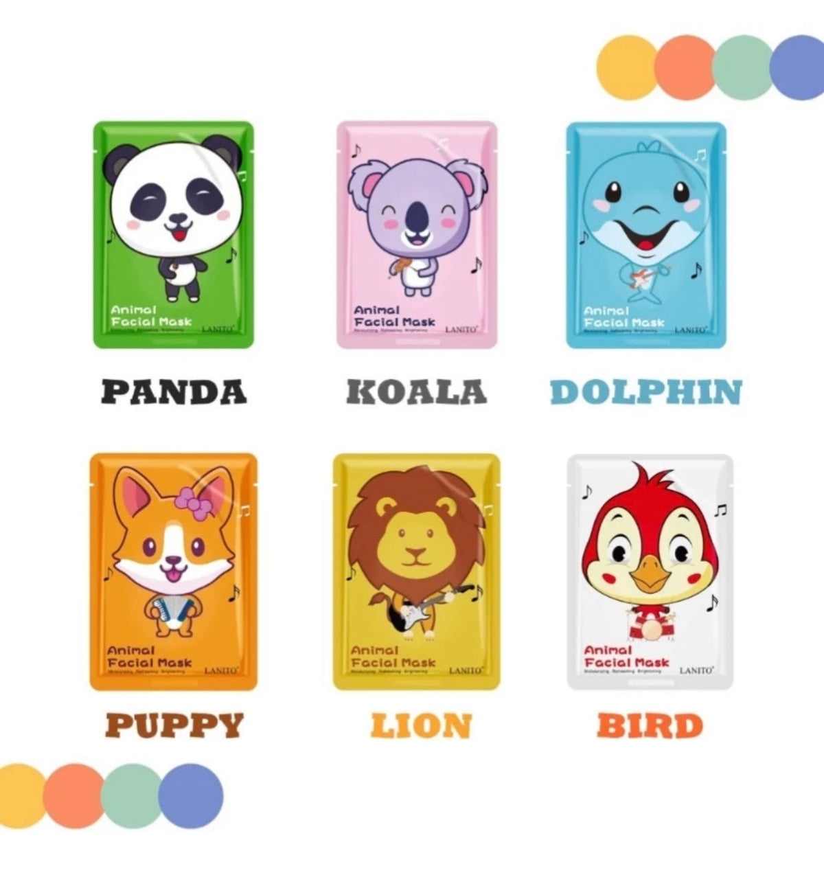 Animal Spa Masks | Character Sheet Masks | Spa Day Party